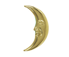 Настенное украшение "Луна" большая 26х15см (латунь, золото) Италия