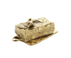 Шкатулка "Кошельковая Мышь" денежный талисман 11х7см (латунь, золото) Италия