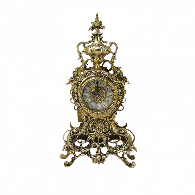 Часы каминные "Себастьян" 40х21х10 см (бронза, золото) Португалия