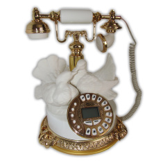 Телефон в стиле ретро &quot;Белые Голуби&quot; керамика