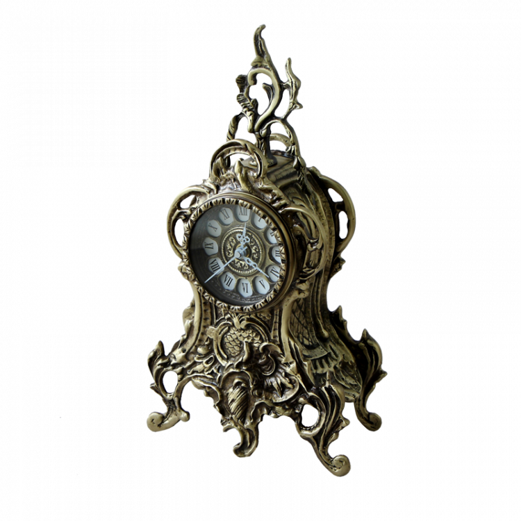 Часы каминные "Бэлла" 35x19x9см (бронза, антик) Португалия