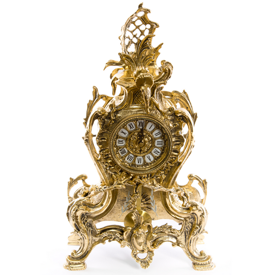 Часы каминные с маятником "Тревизо Гранд" 51х28х10см (латунь, золото) Италия