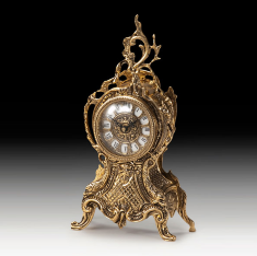 Часы каминные (бронза, золото) Испания   