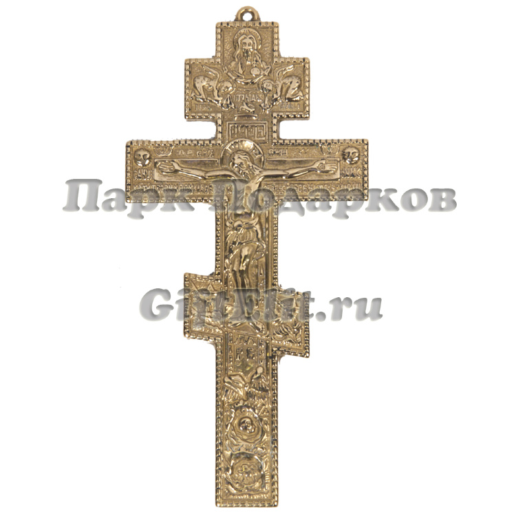 Крест "Распятие" настенный h25х13см (латунь, золото) Италия