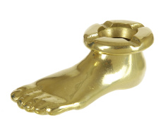 Пепельница "Нога" 15х7х6h см (латунь, золото) Италия