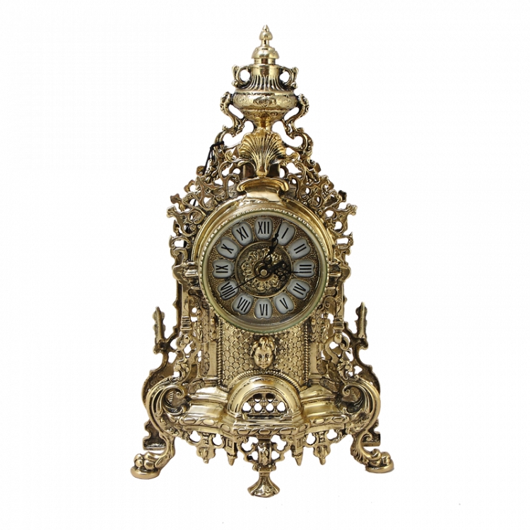 Часы каминные "Возрождение" 40х24х11см (бронза, золото) Португалия