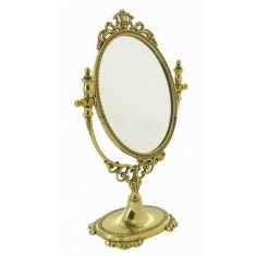 Зеркало настольное ''Мечта макси'' h57x37см (латунь, золото) Италия