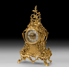 Часы каминные (бронза, золото) Испания     