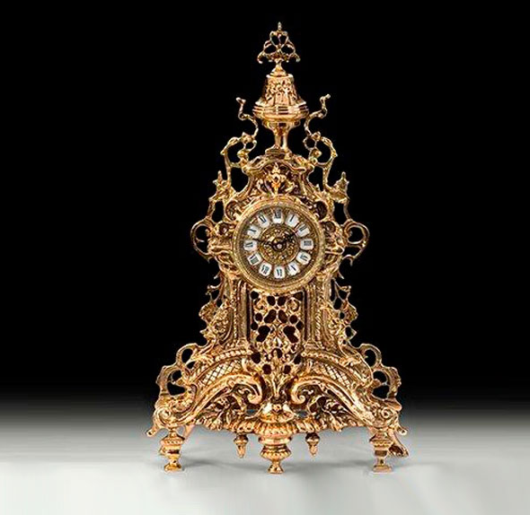Часы каминные "Ренессанс" (бронза, золото) Испания 48см