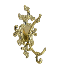 Вешалка-крючок настенная "Барокко" 7х10х17h см (латунь, золото) Италия