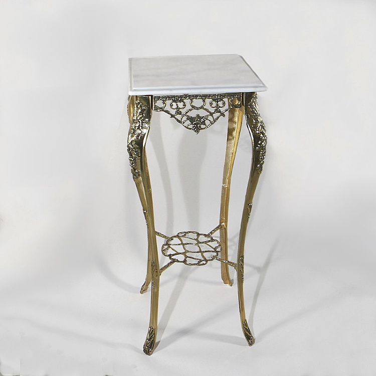 Столик "Вивиана" 100x42x42см с мраморной столешницей (бронза, золото) Португалия