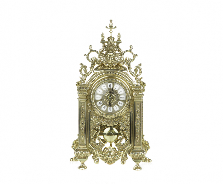 Каминные часы "Рафаэль" 45см (латунь, золото) Италия