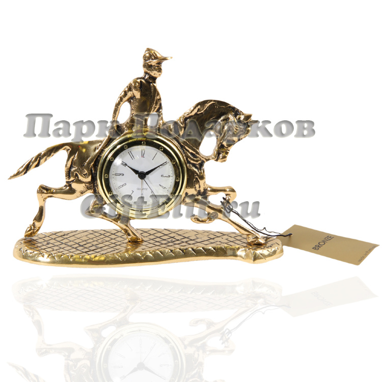Часы настольные бронзовые "Скачки" (Португалия)