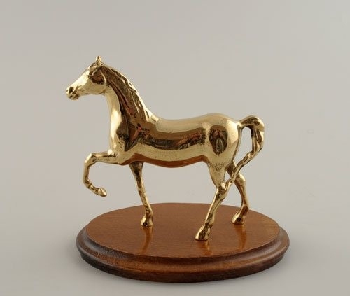 Статуэтка "Лошадь малая" 17х17х13см (латунь, золото) Италия
