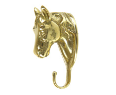 Вешалка-крючок настенная "Голова Лошади" 5х10см (латунь, золото) Италия Stilars