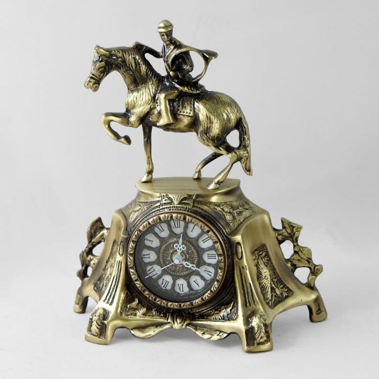 Часы каминные бронзовые "Королевский гонец антик" (Португалия)