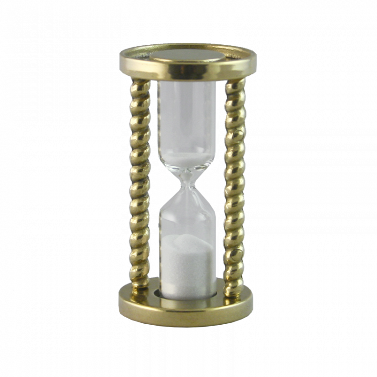 Песочные часы "Люкс" 7,5см 3минуты (латунь, золото) Италия