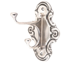 Вешалка-крючок настенная для одежды &quot;Вита&quot; 14х11х9,5см (латунь, серебро) Италия