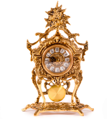 Часы каминные (бронза, золото) Испания 