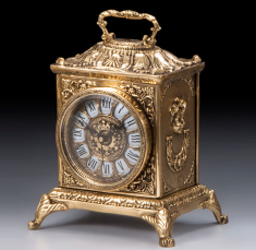 Часы каминные (бронза, золото) Испания  18х21H см