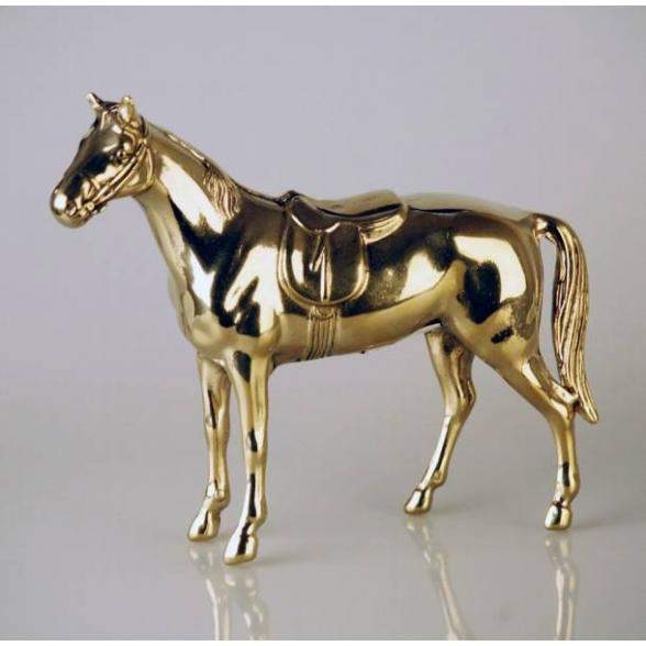 Статуэтка итальянская из латуни "Лошадь" (золото)