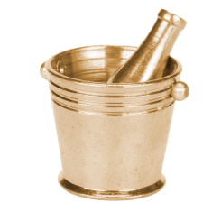 Статуэтка-миниатюра &quot;Бутылка шампанского в ведерке&quot; h3х2х2 см (латунь, золото) Италия