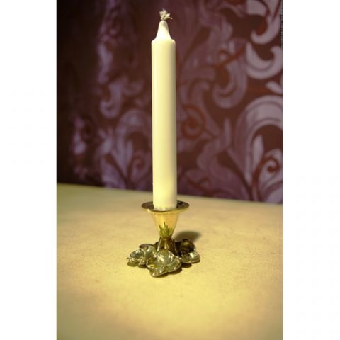 Подсвечник итальянский на 1 свечу "Цветок" (золото)