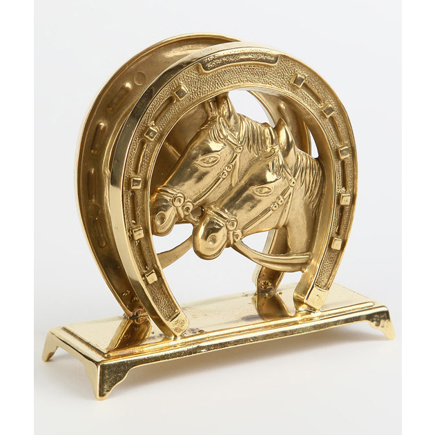 Салфетница "Лошади" 13х13,5см (латунь, золото) Италия