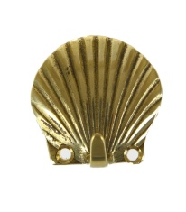 Вешалка-крючок настенная "Ракушка" 4,5х4,5см (латунь, золото) Италия