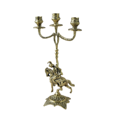 Канделябр бронзовый на 3 свечи 31x20x11 см (Золото) Португалия