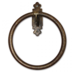 Настенная вешалка-кольцо для полотенец &quot;Витеро&quot; d21см (латунь, антик) Италия